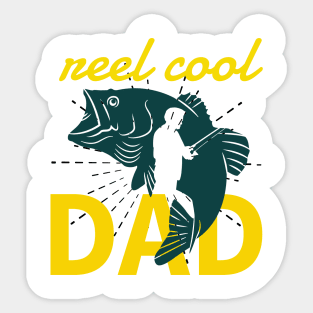 Reel Cool Dad Men T-shirt Sticker